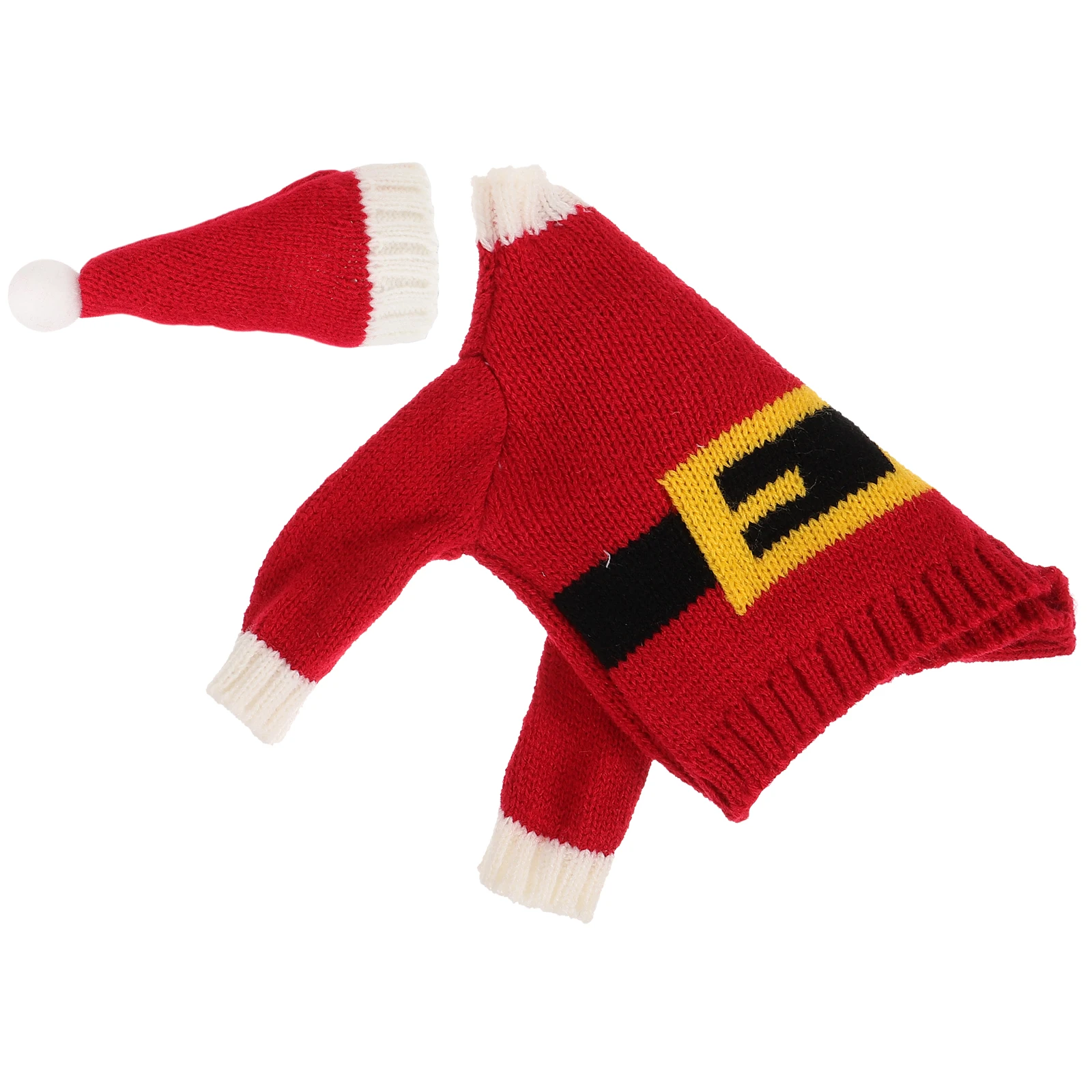 

1Set Christmas Wine Bottle Hat and Sweater Xmas Party Decoration Supplies Joyful Atmosphere Reusable Decor Christmas Party Decor