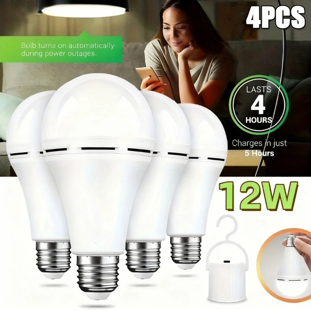 E26/E27 لمبة إضاءة طوارئ عالية السطوع للتخييم في الهواء الطلق وصيد الأسماك، مصباح طوارئ محمول موفر للطاقة