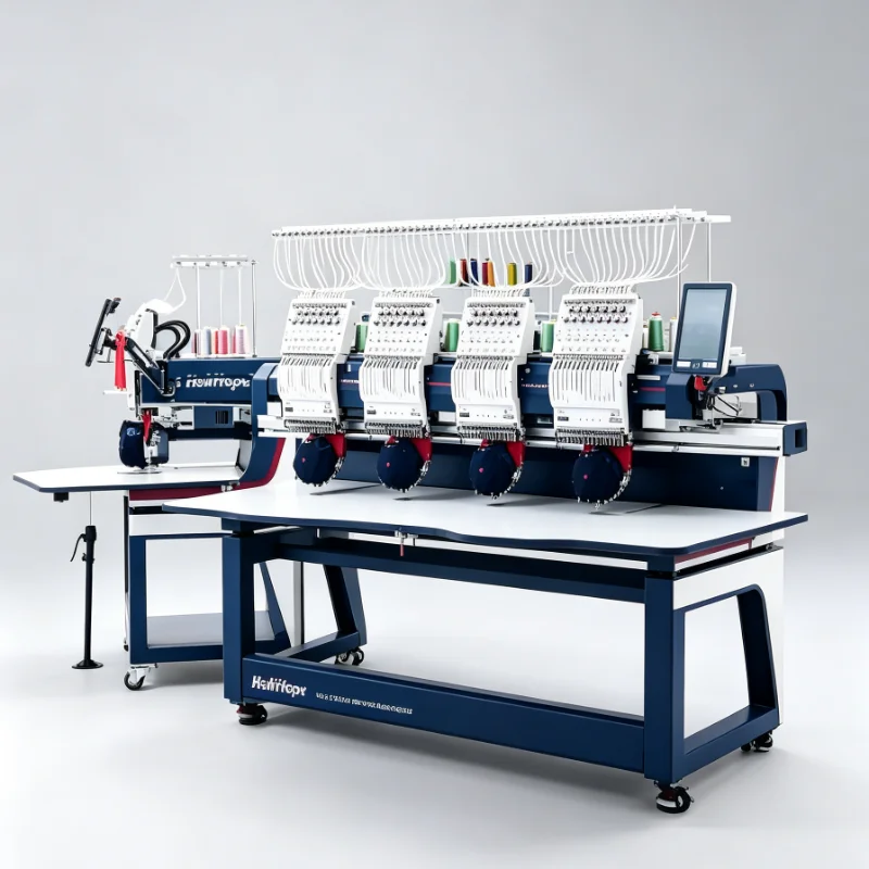Customized Commercial Embroidery Machine Heavy Duty Multi-Head High Speed for T-Shirt Embroidery and Start-up Workshop