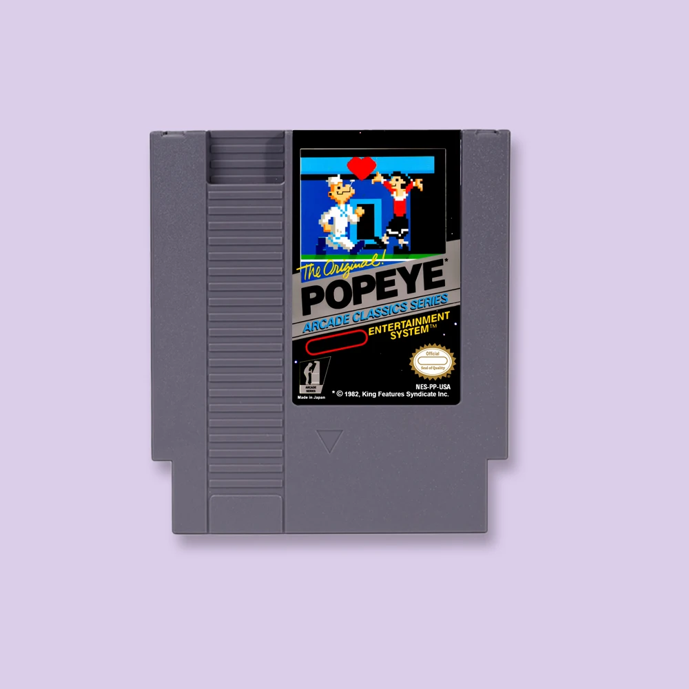 Popeye Action Game Card for NES 72 Pins 8bit Console Video Game Cartridge