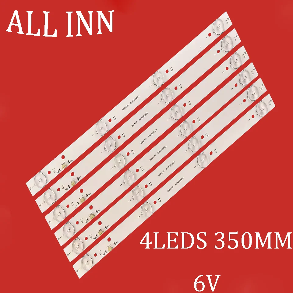 

5 комплектов светодиодной ленты подсветки для 35021107 35021109 4 светодиода (1 светодиод 6 В) DL4053 40l2500 40l1500