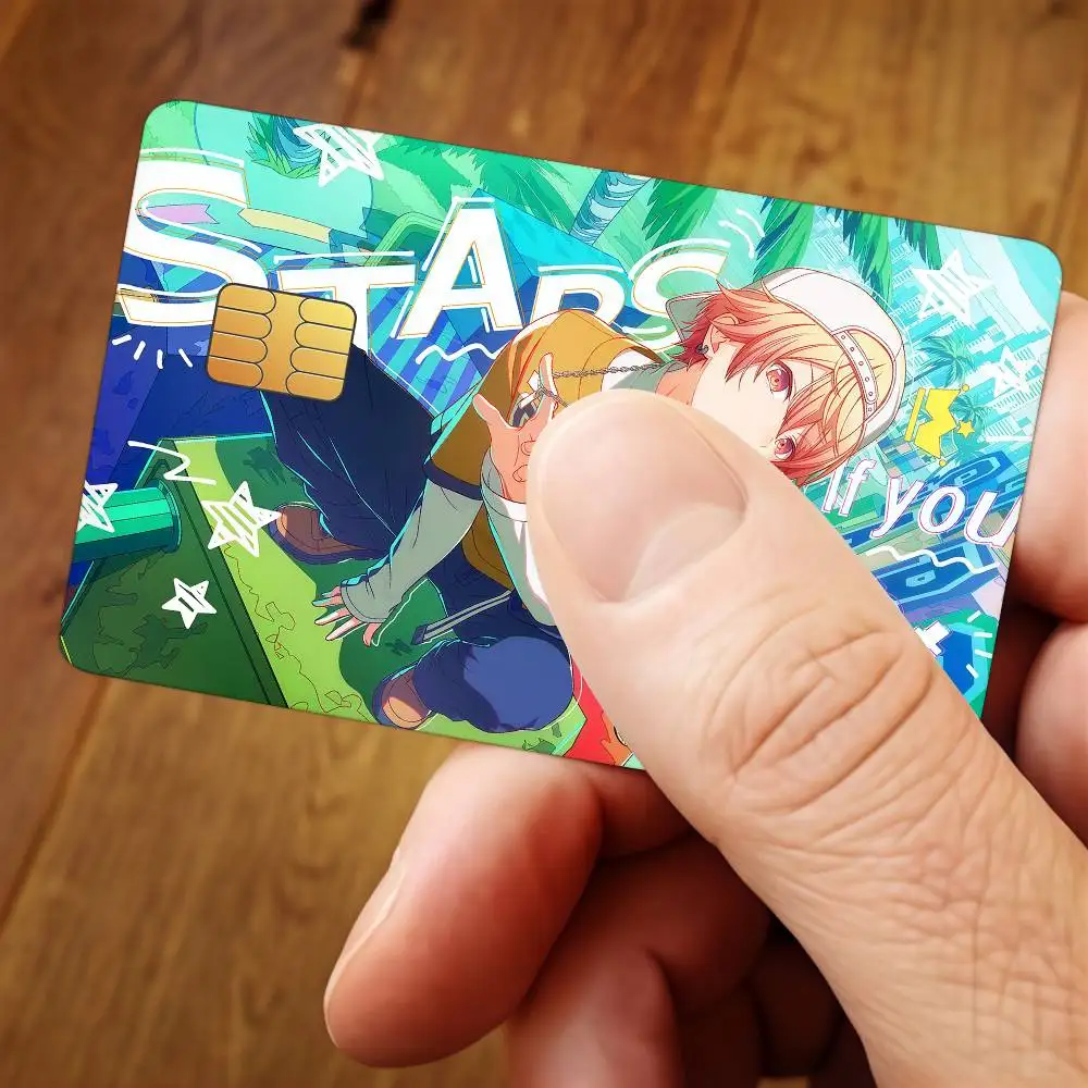 Singer T-Tenma T-Tsukasa Credit Card Public Transportation Cards Protective Sticker Waterproof Card Face Decoration 4PCS