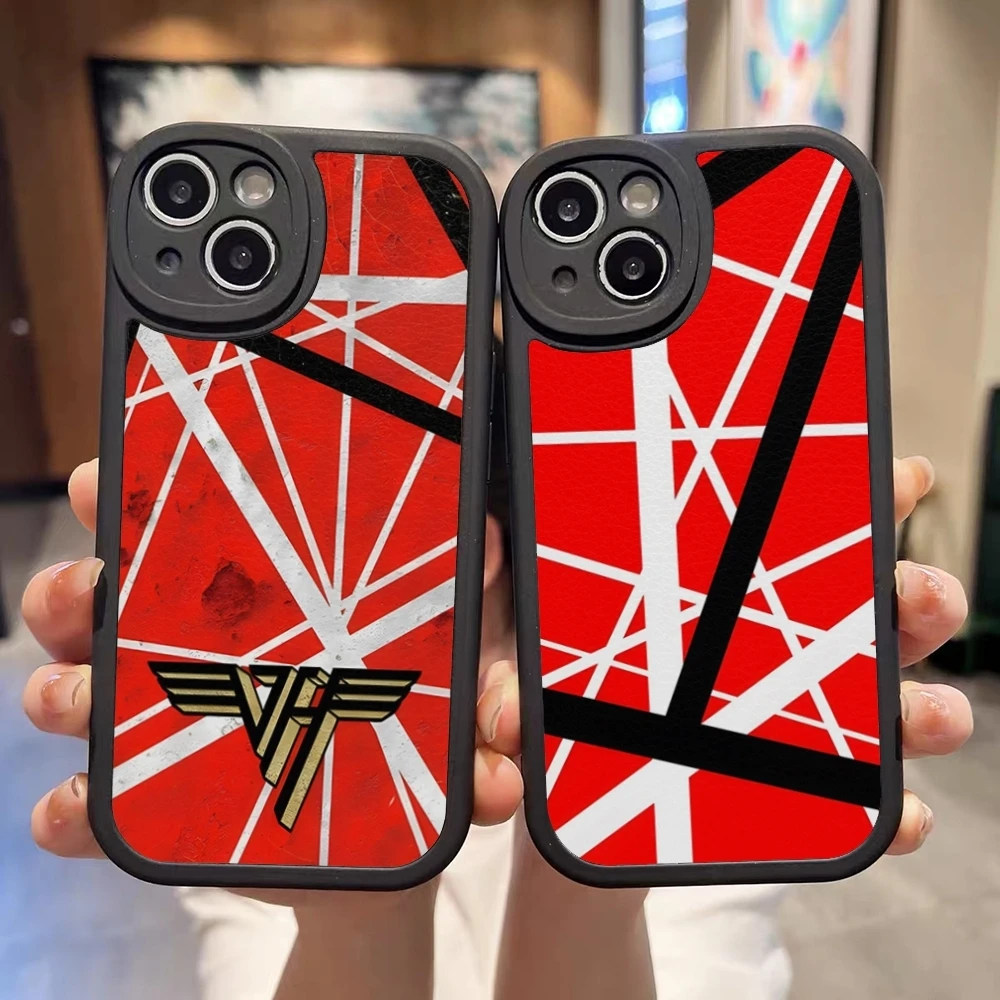 Eddie Van Halen Graphic Guitar Phone Case For Iphone 15 Pro Max 14 Plus 11 13 Pro 12 X Xr Xs 7 8 Puls Se Lambskin Soft Cover