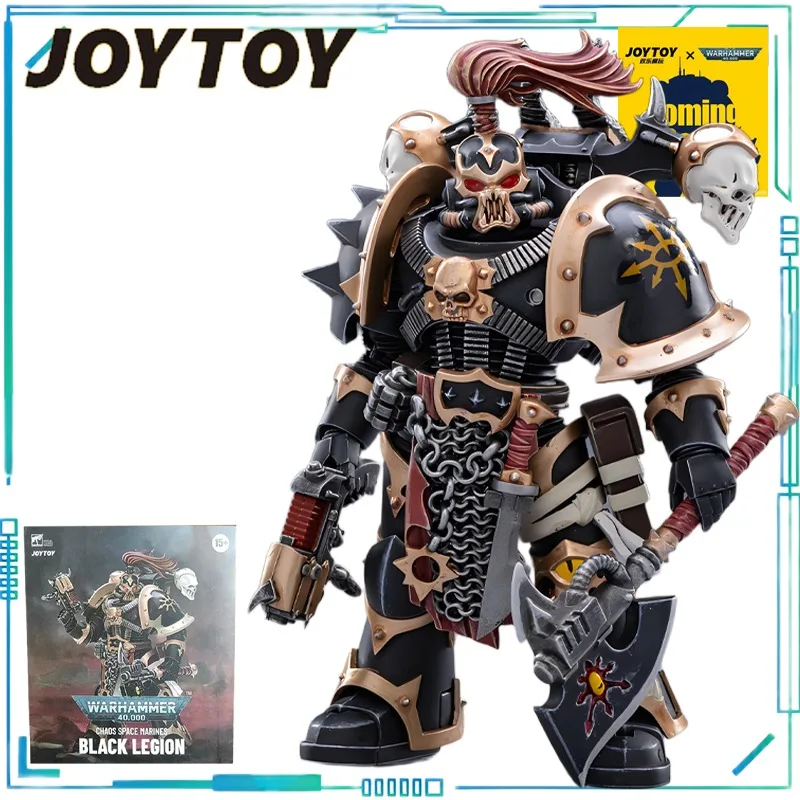 JOYTOY 正規品 JOYTOY X ウォーハンマー 40K シリーズ カオス インターステラー ウォリアーズ ブラック レギオン 二人チーム 1/18 可動モデル コレクト