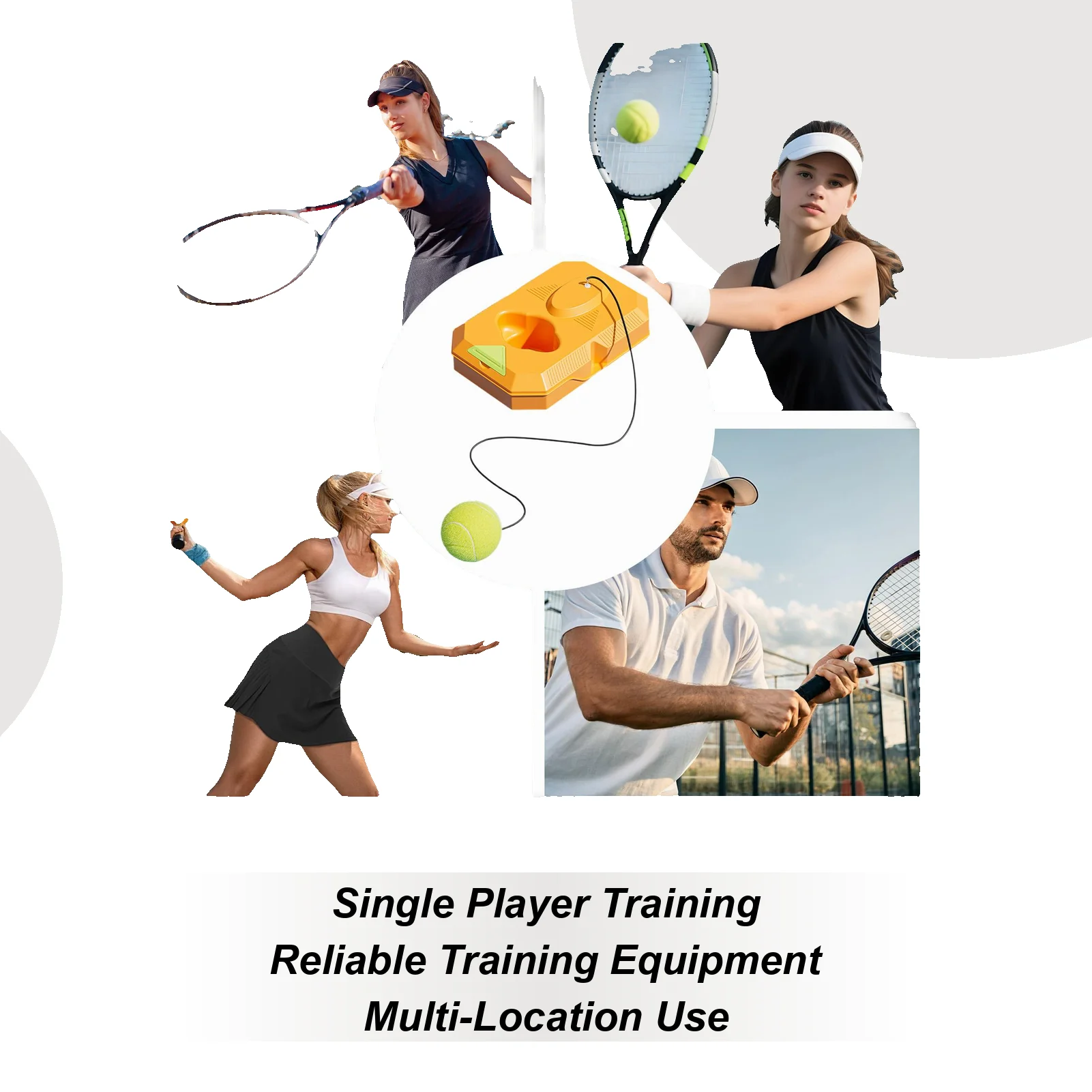 

Tennis Practice Rebounder Sports Training Exercise Tool Tennis Rebounder Equipment For Beginners Adults Teens Fielding Gym