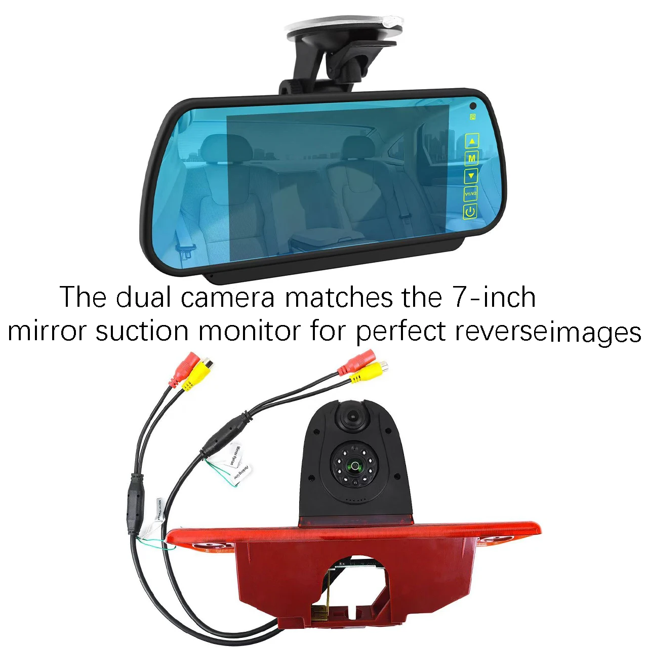 Dual Lens Brake Light Reversing Backup Camera for Citroen Jumpy/SpaceTourer/Peugeot Expert/Traveller Toyota ProAce(2007-2016)