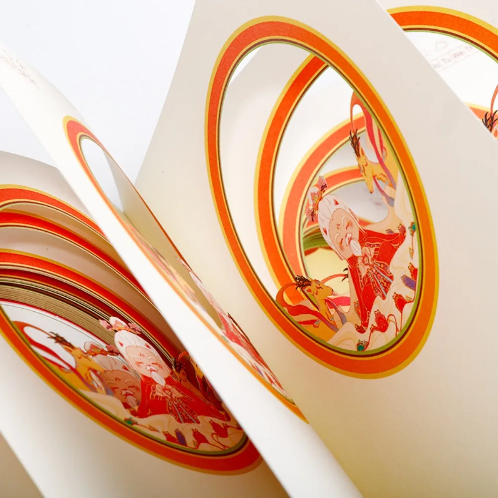 Boa sorte chegando presente cultural e criativo casa de papel mágico 3d estéreo escultura em papel caderno mão conta