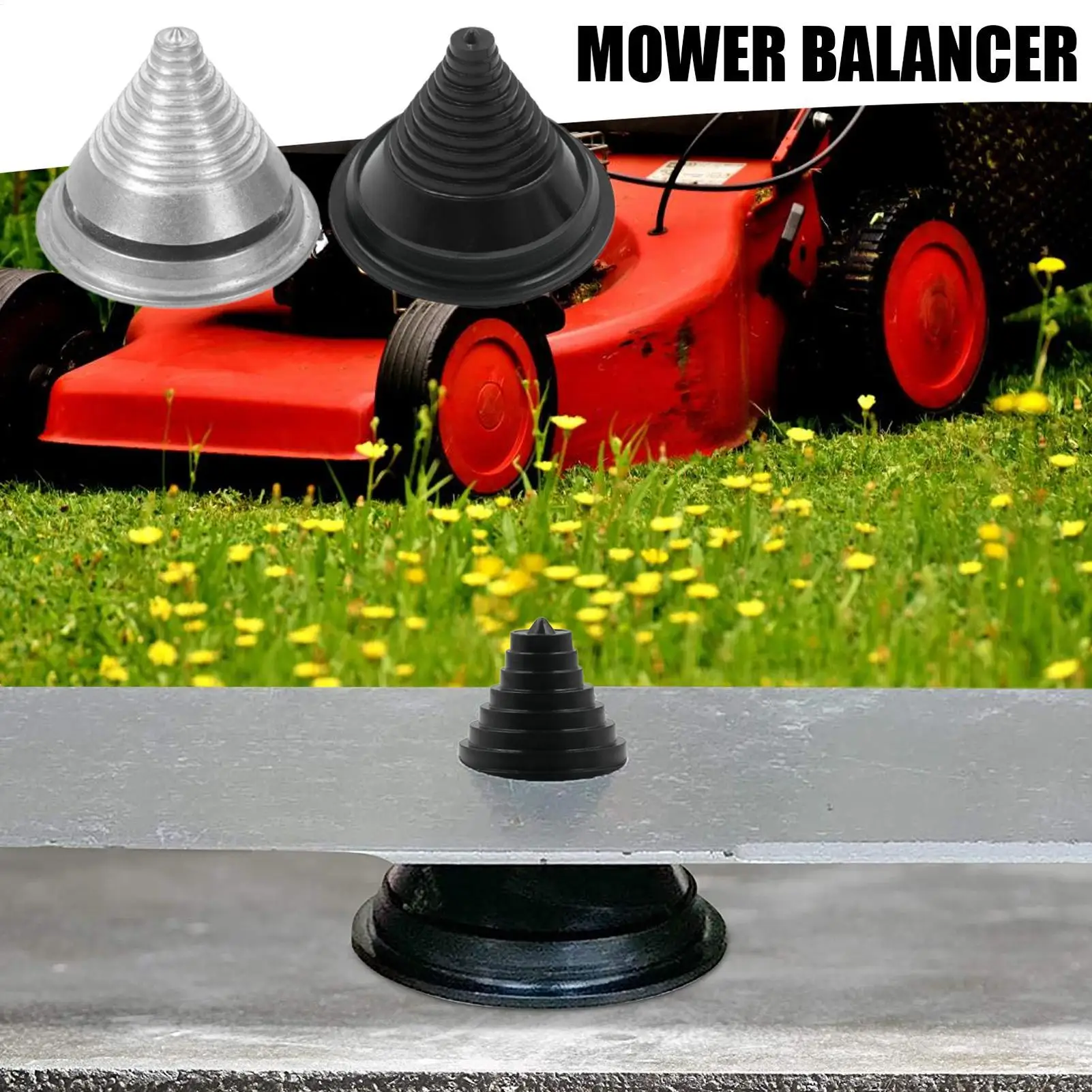 Lawn Mower Blade Balancer Kit Universal Lawn Mower Blade Balancer Quick Balancing And Sharpener For Outdoor Garden Grass Cutter