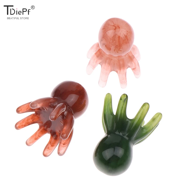 

1PC Resin Octopus Resin Massage Comb Head Massager Meridian Scraping Scalp Massage Acupuncture Spa Body Home Health Therapy Tool