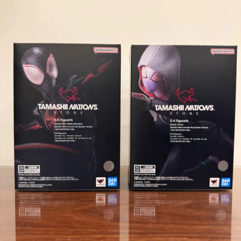 Bandai Original S.H.Figuarts Series Spider-Man (Miles Morales) (Spider-Man: Across The Universe) Figuras Modelo Juguetes Coleccionables