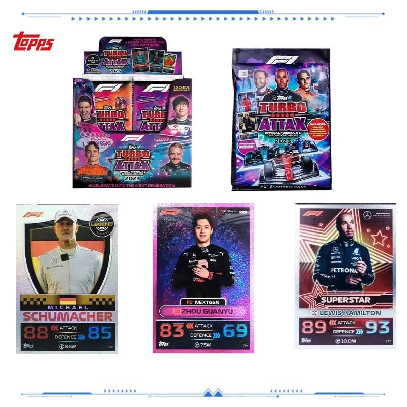 2023 Topps Turbo Attax Formula 1 F1 Rare Racing Cards Mystery Box Official Trading Cards Game Toy Birthday Gifts for Boys Girls