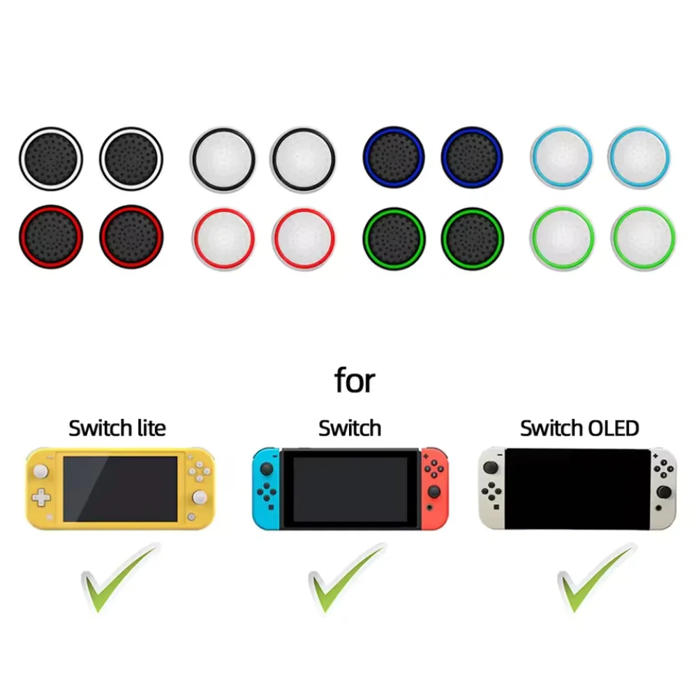 10PCS Thumb Stick Grip Caps Cover for PS5 PS4 PS3 Xbox 360 One Series X S Controller Silicone Luminous Joystick Grips Accessory