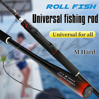 ROLLFISH Power M Spinning Casting Carbon Fiber Lure Fishing Rod 1.8-2.7M Freshwater Saltwater Bass Fishing Rod Fast Action