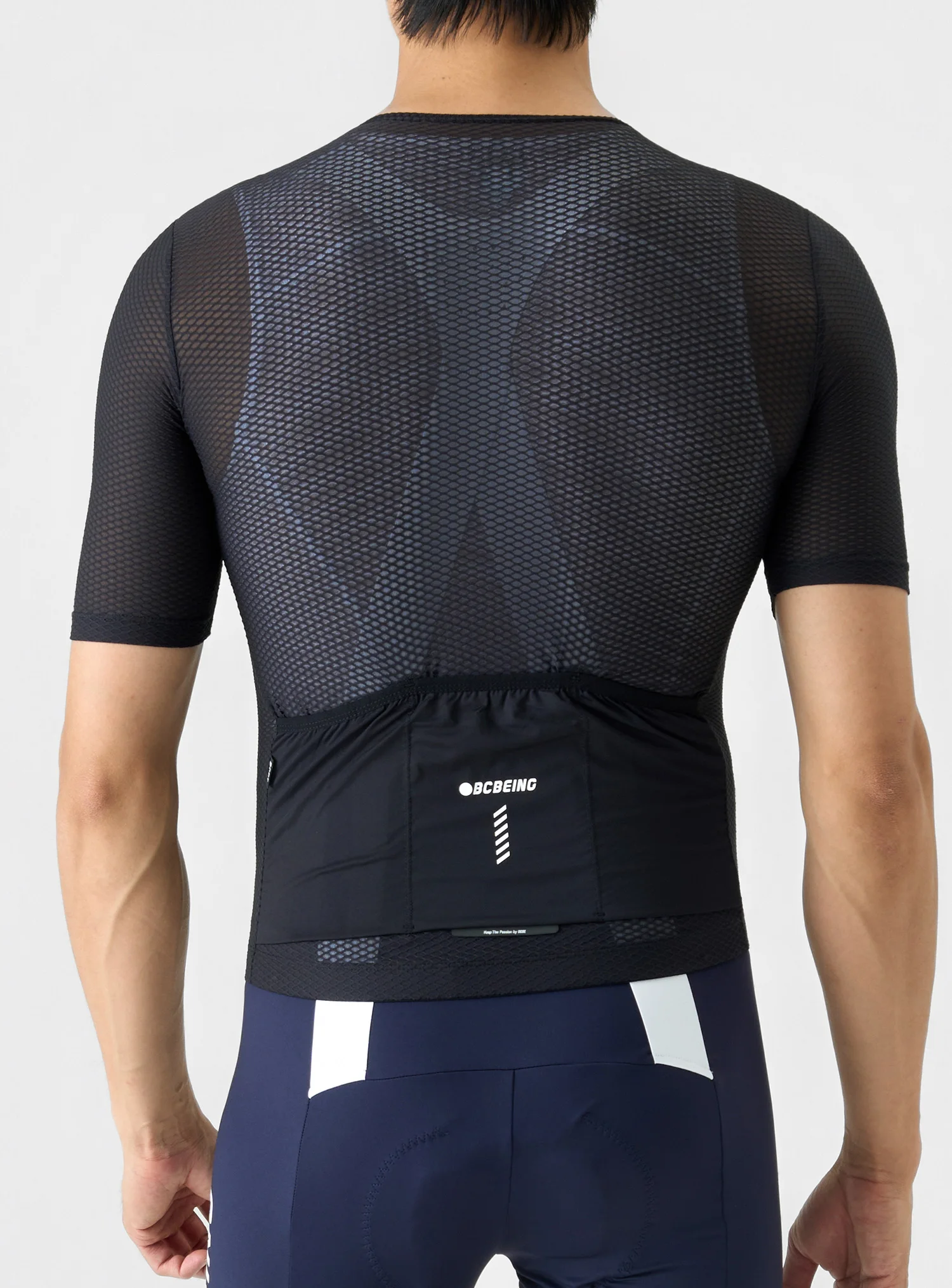 BCBE-ING Herren-Profi-Radtrikot, kurzärmelig, schmale Passform, Netzstoff, Rennrad-Shirt, Kleidung, Maillot Ciclismo Hombre, mit Taschen – Detail 11