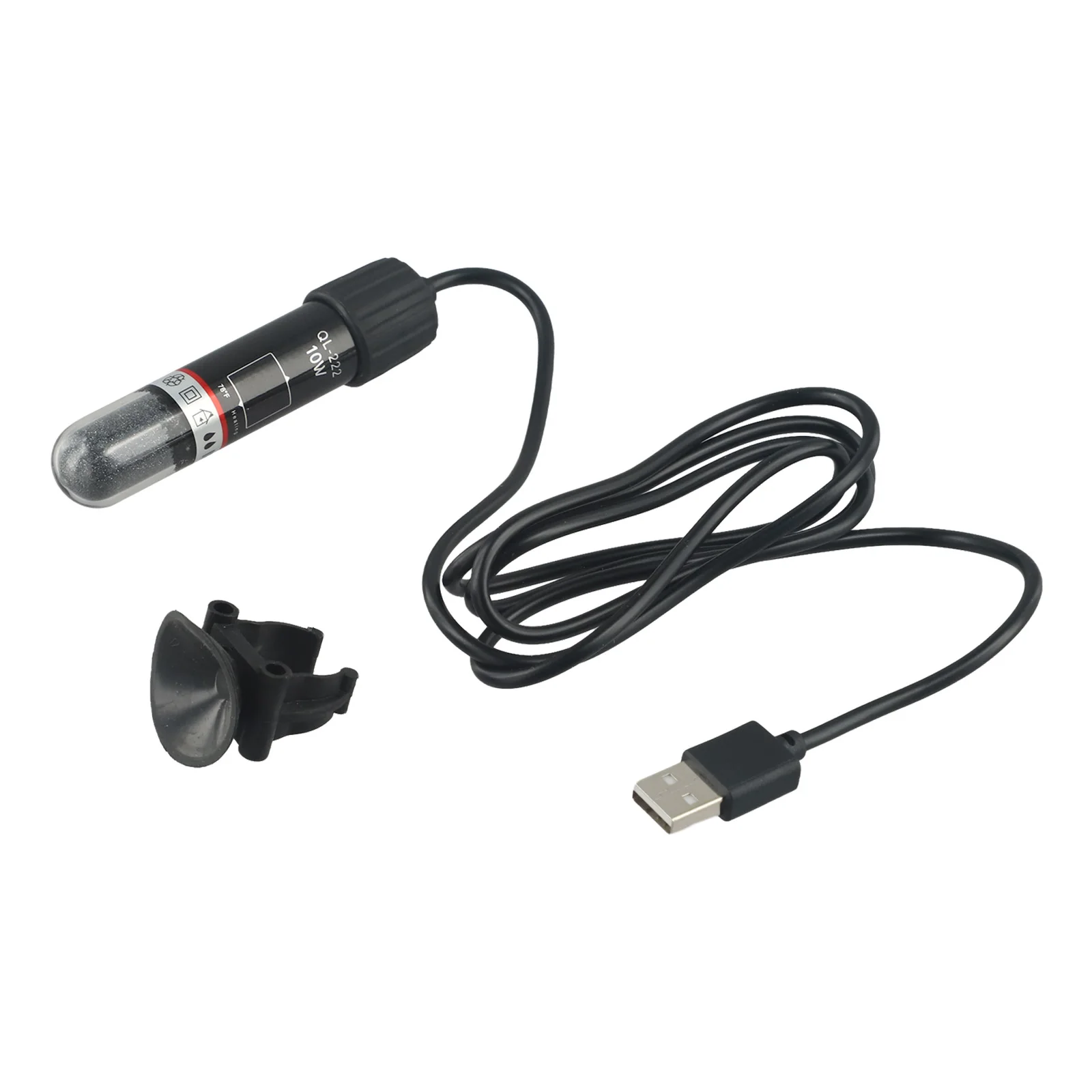 About 130cm Wire Length Small Aquarium Heater USB Fish Tank Heater Black Gold Sand Filled USB Interface Design