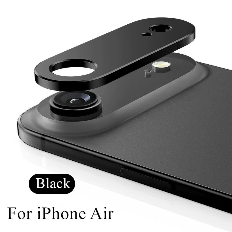 Metal Camera Bezel Sticker Cover For iPhone Air 17 Air Aluminum Alloy Hollow Anti-Shatter Camera Lens Protector Film
