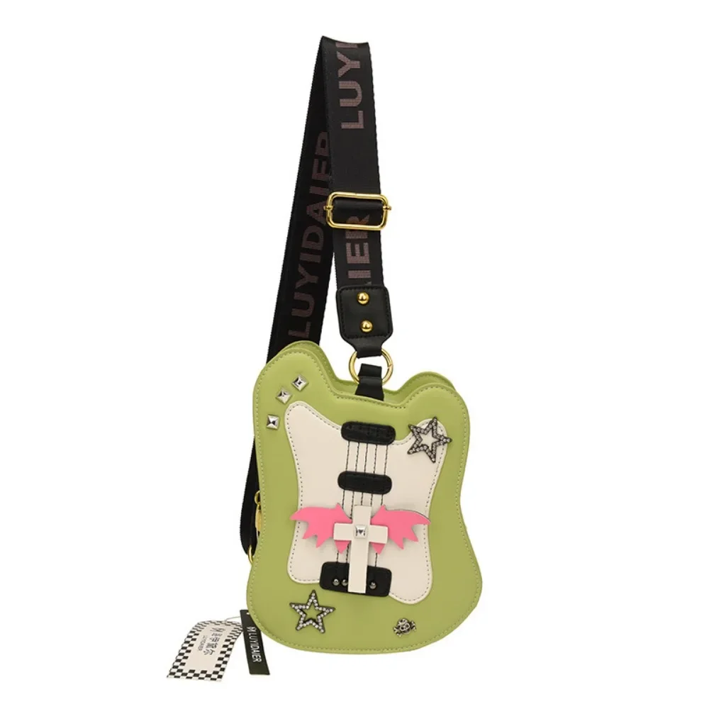 Personalized And Creative Women's Bag 2024 New Guitar Shaped Shoulder Bag Exquisite Design Girls Cute And Funny Crossbody Bags