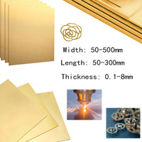 1pcs Brass Sheet 0.1-8mm Thickness, CNC Cutting Brass Plate, DIY Model Frame Mould, Construction Brass Pad Shims
