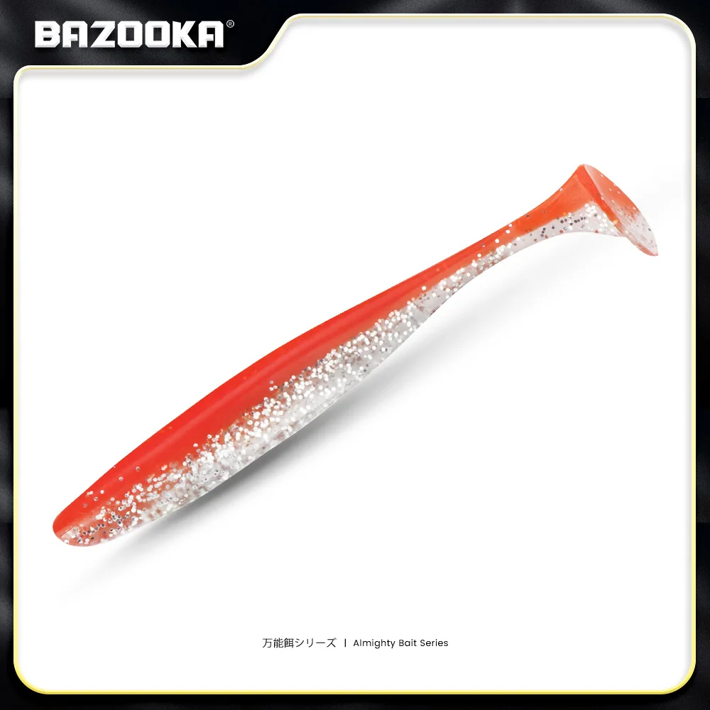 Bazooka Shad Wurm Angeln Weicher Köder Großes Silikon 90 100 mm Köder T Schwanz Easy Shiner Wobbler Swimbait Pesca Forelle Hecht Bass Winter