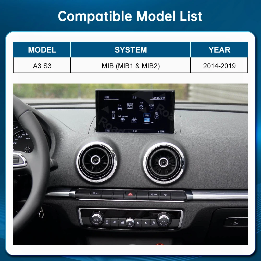 12.3'' Linux Touch Screen Car Multimedia Display For Audi A3 S3