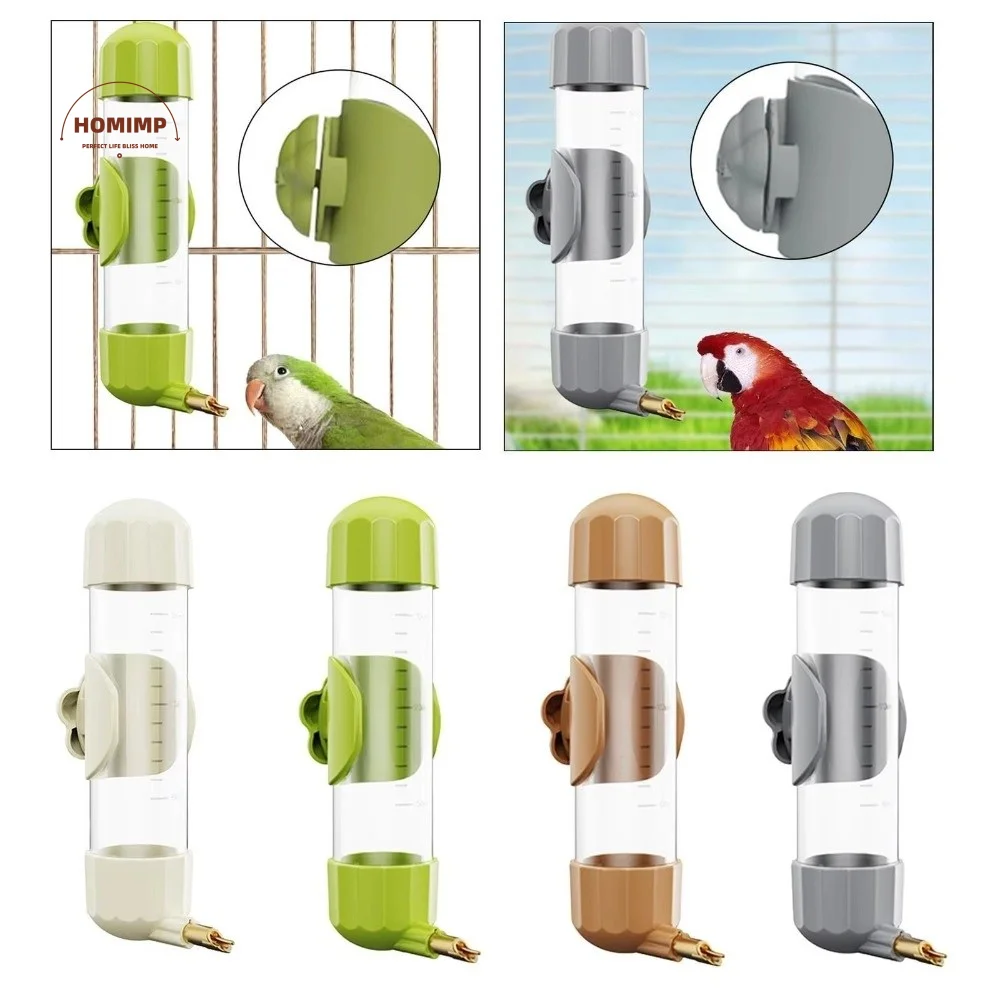 Bebedero Automático para Pájaros de 200 ml, Desmontable, a Prueba de Fugas, Fuente para Beber para Loros, Fácil de Rellenar, Dispensador de Agua para Pájaros sin Goteo