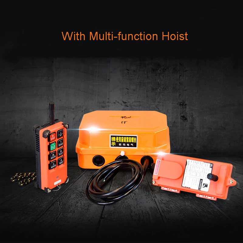 220v Mini Electric Wireless Remote Control Switch Small Crane Hoist Winch Controller