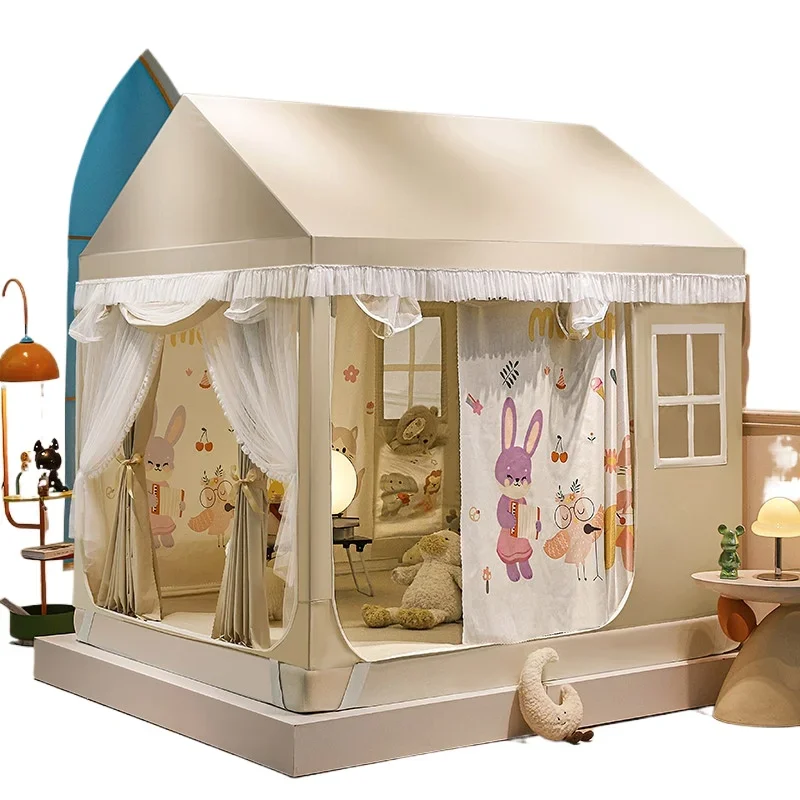 

Luxury indoor cartoon children's mosquito net bed with foldable double bed household baby bedroom summer net