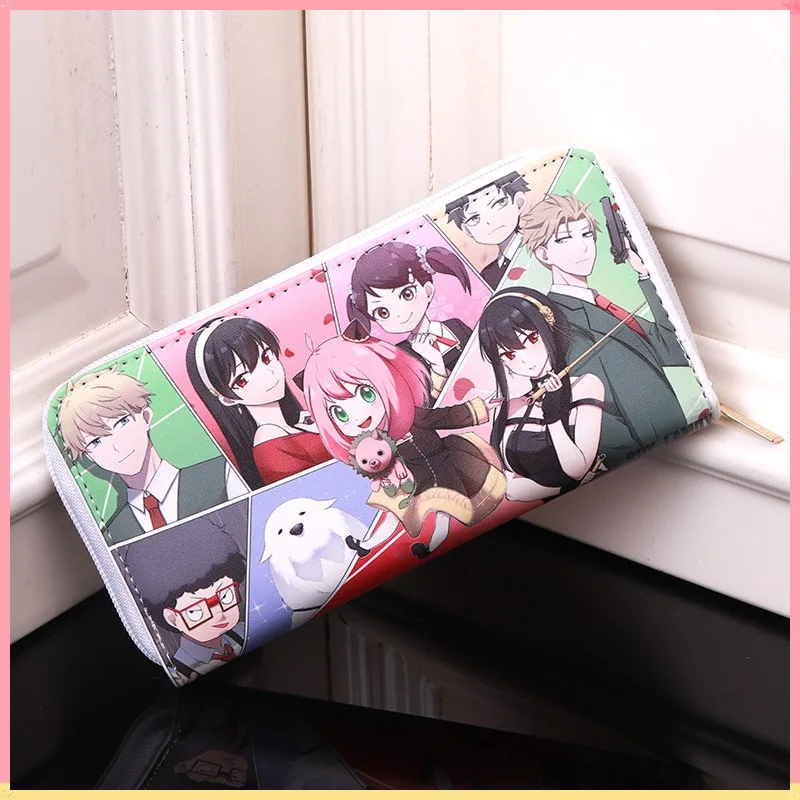 High Quality Yor Forger & Anya Forger SPY×FAMILY PU Leather Multi-Layer Wallets Cartoon Cosplay Coin Bag Zipper Purse Gift