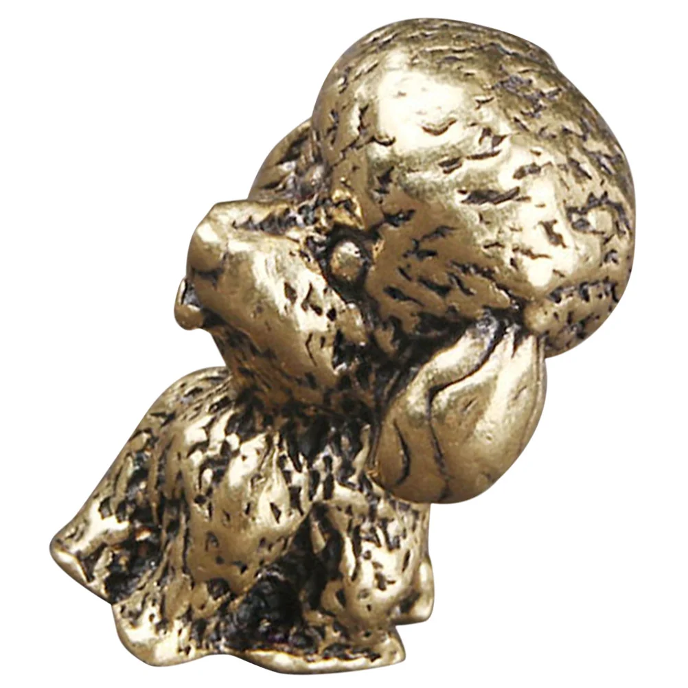 

Creative Brass Dog Sculpture Compact Home Decor Statue for Desk Cabinet Display Vintage Animal Art Decoration Brass Animal Decor