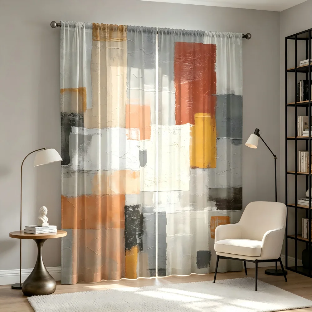 Lot de 2 rideaux transparents  - Curtain Sheer Voile avis et prix