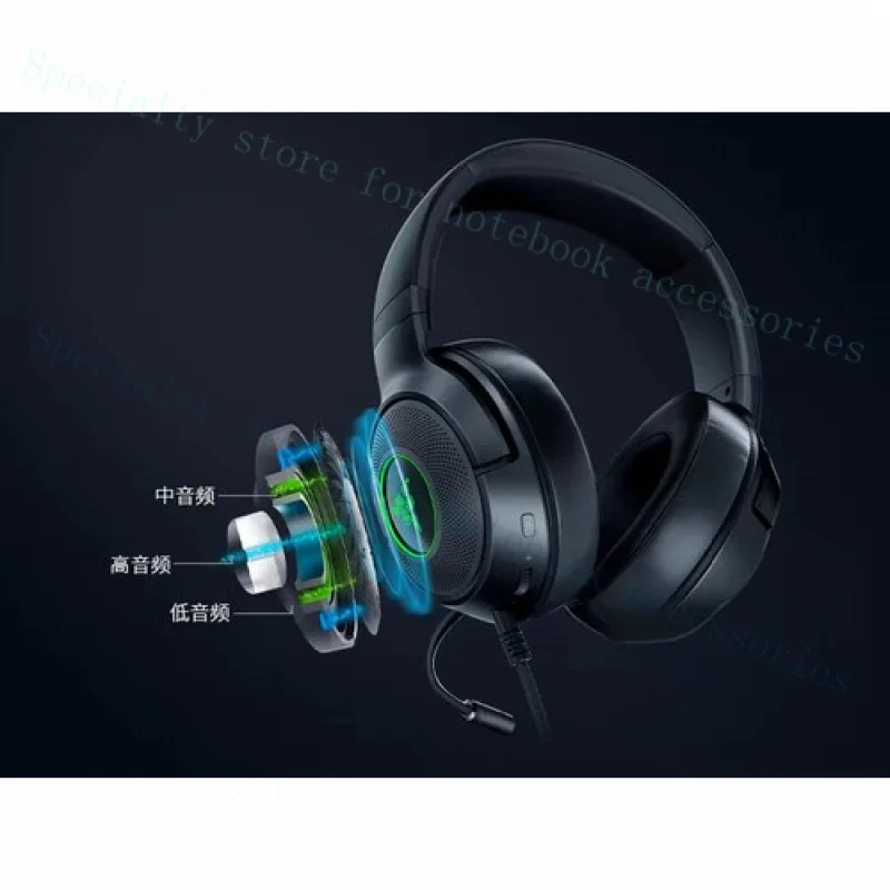 A++ أصلي لسماعات Razer Kraken V3 X 7.1 Gaming RGB Light USB الاحترافية ESPORTS #2