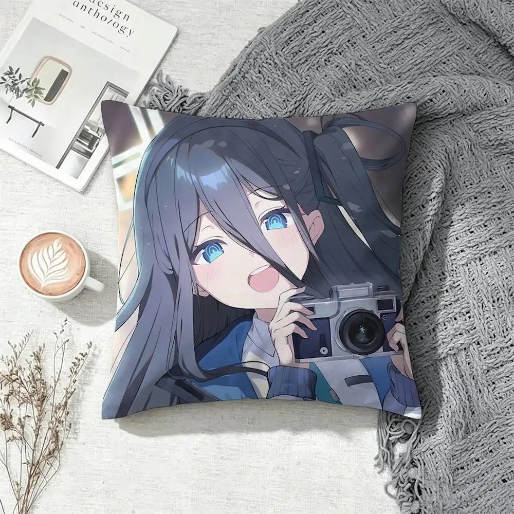 Hot-selling Blue Archives  Square Double-Sided Printed Pillow Case Sofa Cushion Cover Bedroom Bedside Decor
