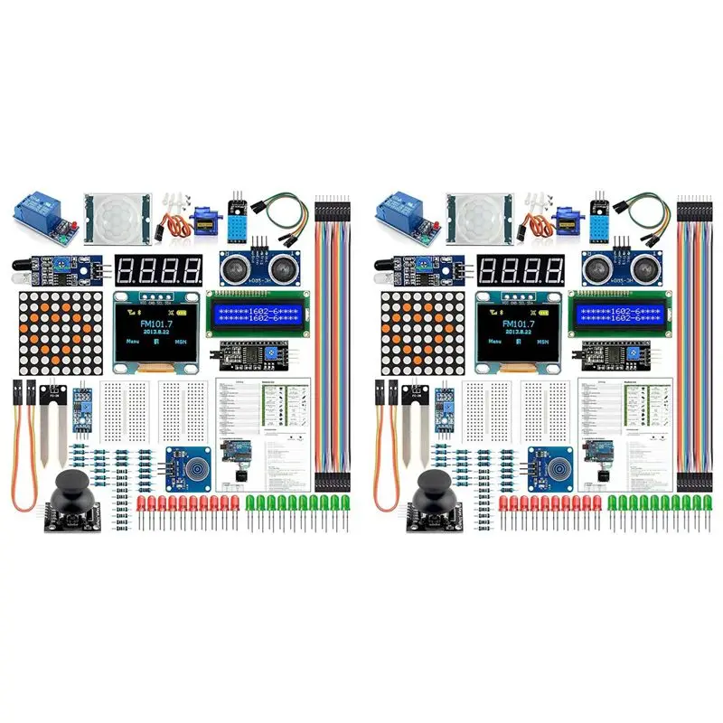 

Стабильные стартовые комплекты 2X для комплектов Arduino R3 Nano V3.0 Mega 2560 Mega 328 Комплект проекта, совместимый с Arduino IDE