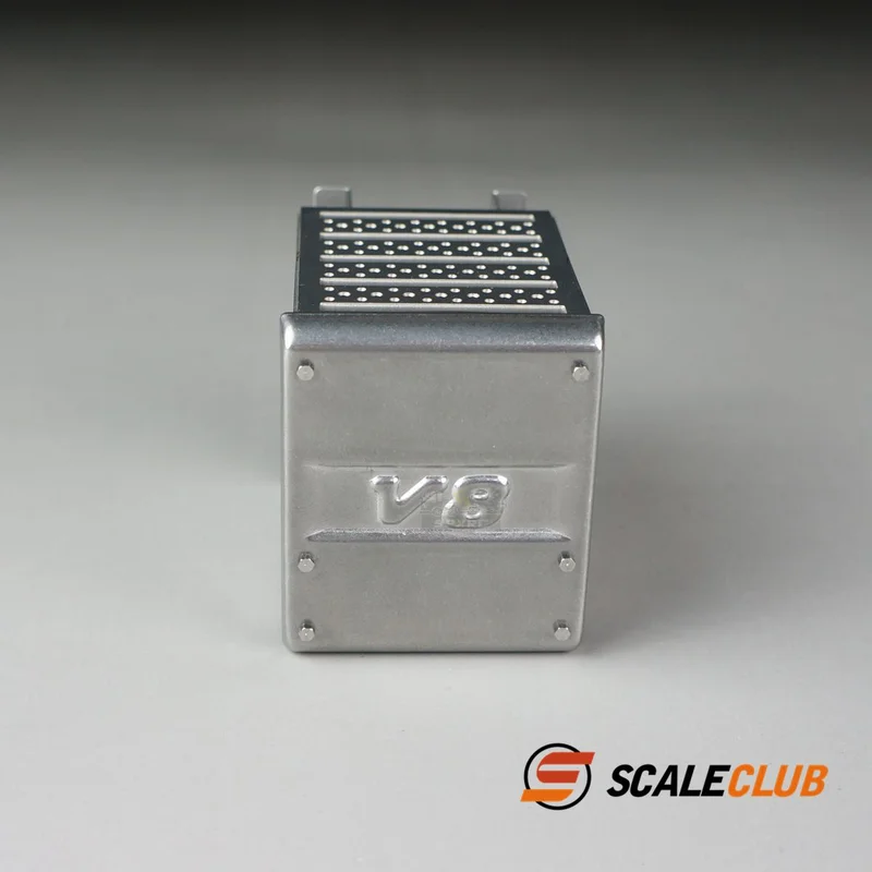 Scaleclub Modell 1/14 für MAN Traktor Schlammkopf Metall Euro 6 Auspuffbehälter Werkzeugkasten für Tamiya Lesu Rc LKW Anhänger Kipper