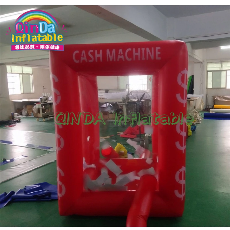 Money Box Type Inflatable Cash Cube For Advertising, Inflatable Money Grab Booth Catching Inflatable Money Machine