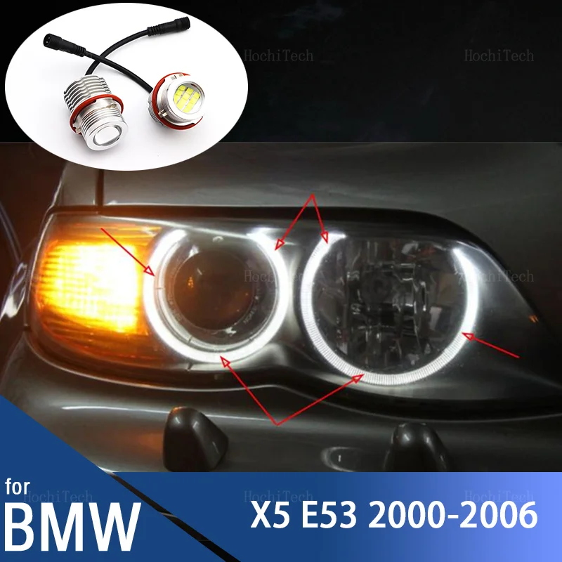 

120W LED Headlight Angel eyes bulb Marker No Error for BMW X5 series E53 3.0i 4.4i 4.6is 4.8is m54 M62 N62 2000-2006 Accessories