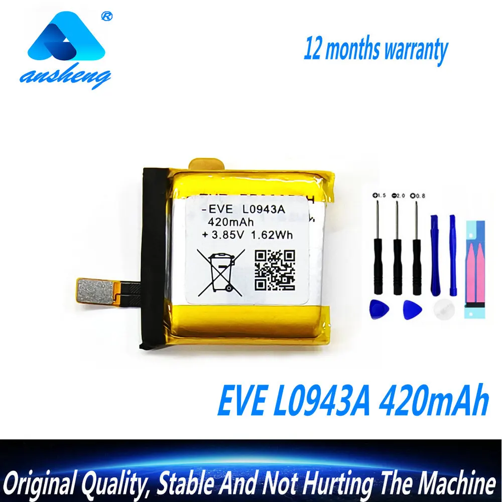 

New Original 3.8V 420mAh EVE L0943A Battery For Xiaomi EVE L0943A COLOR 46 Smart Sport Watch