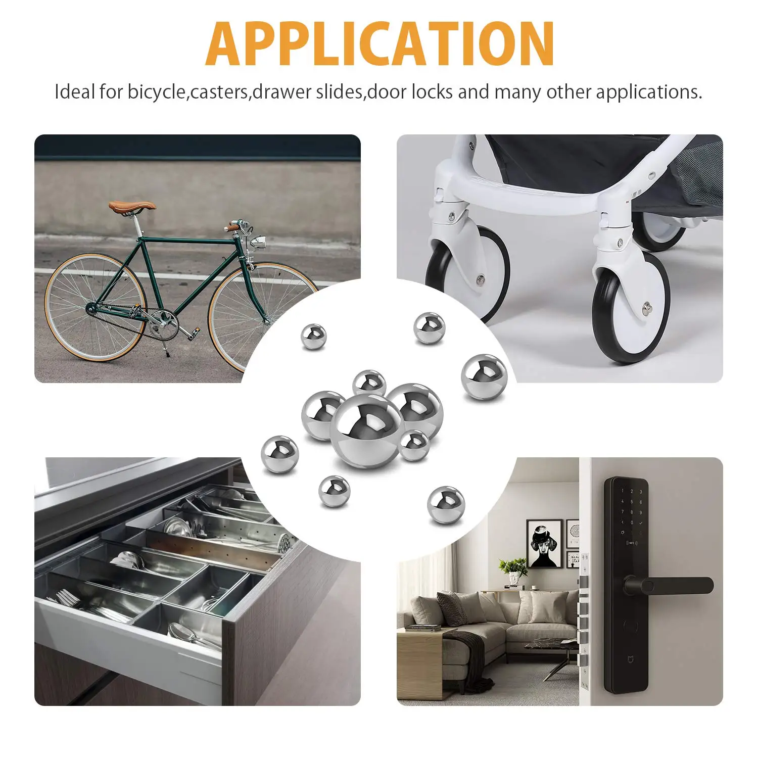 520 шт. прецизионные стальные шарикоподшипники, шарики 2-8 мм, магнитные свободные велосипедные подшипники, набор шариков в ассортименте