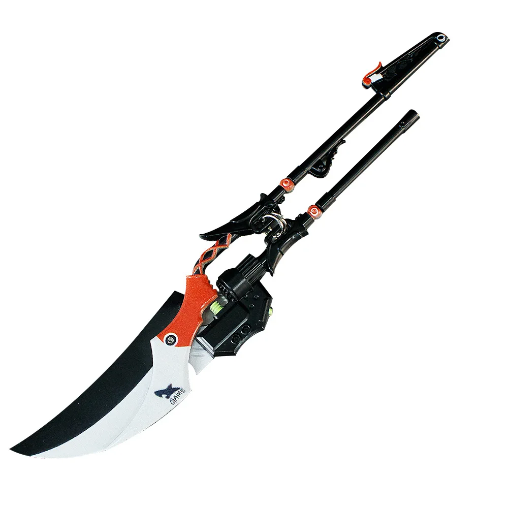 22cm/8.66in Zenless Zone Zero 게임 주변 장치 상어 소녀 가위 개방형 금속 무기 소품 장난감 칼 데스크탑 장식 소년 선물