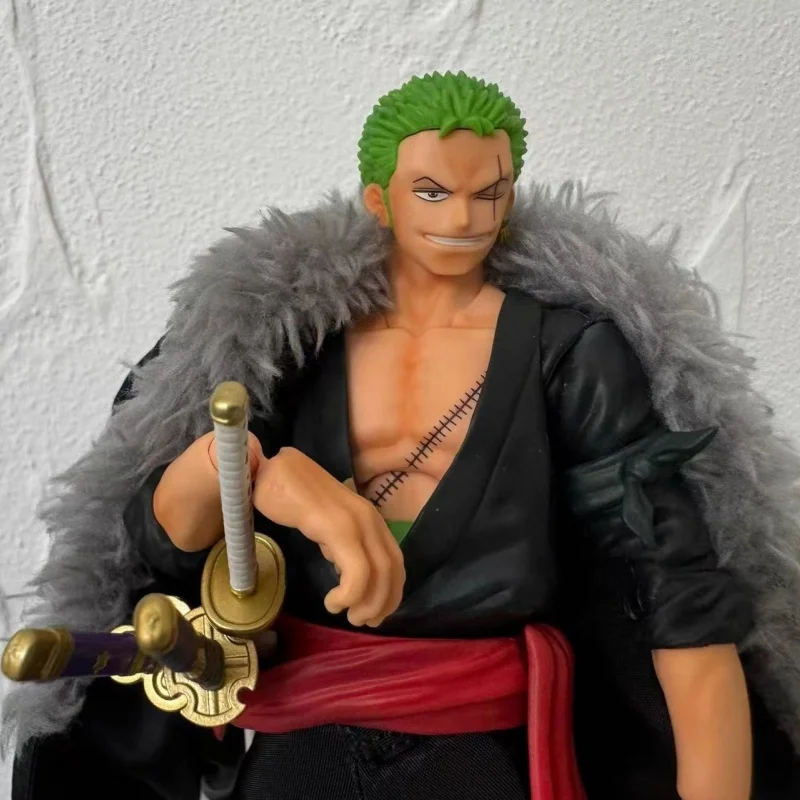 Capa de felpa con estampado de leopardo, ropa hecha a mano de la serie Anime Zoro Sanji, adecuado para juguete humanoide móvil de tamaño 1/12, Shf de una pieza