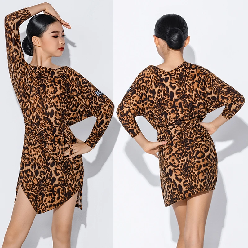 2025 Nieuwe Latin Dance Oefenkleding Voor Meisjes Losse Bandjes Prestaties Jurk Kinderen Chacha Rumba Latin Dans Jurk