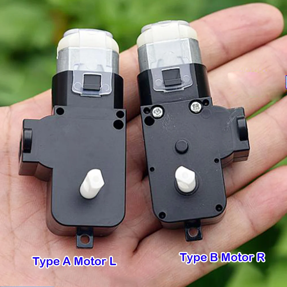 2PCS Reduction Motor DC 3V-3.7V High Torque Slow Speed Electric Worm Reduction 130 Motor (R+L) Set for Robot Remote Control Car