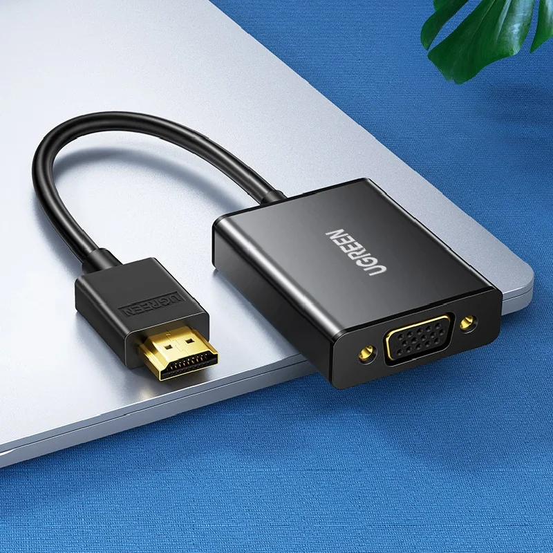 

Кабель-адаптер UGreen HD-VGA с аудиовыходом, HDMI-совместимый видеоконвертер для ТВ, компьютера, проектора