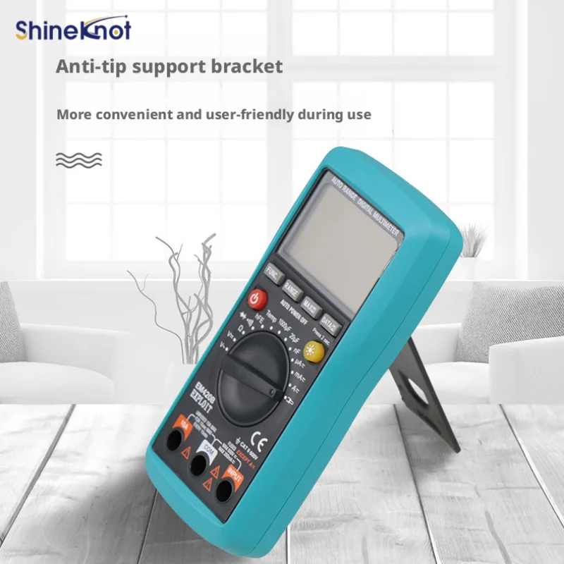 SHINEKNOT Digital Multimeter Automatic Range Selection High Precision Fuse Protection Temperature Measurement Capability