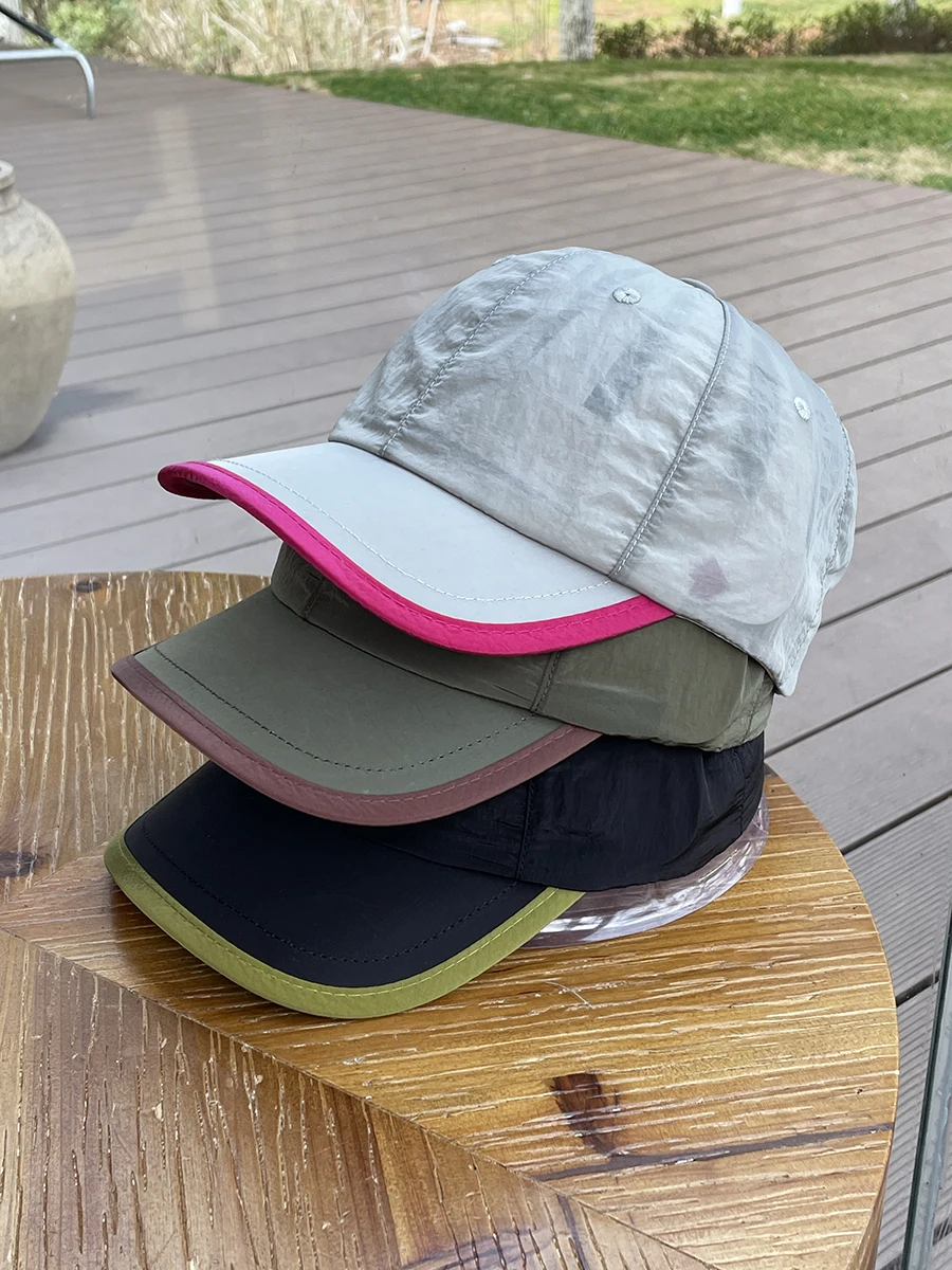 

Contrast color light and quick-drying running baseball cap female sunscreen cap male