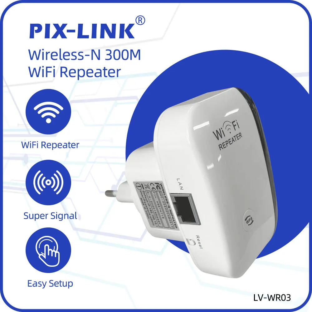 PIXLINK WR03 Draadloze Wifi Repeater Range Extender Router Signaalversterker 300M Booster 2.4G Wi-Fi Ultraboost Access Point