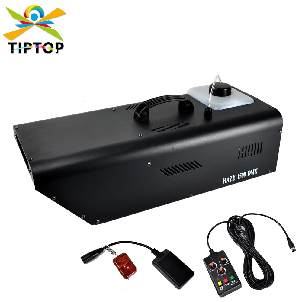 TIPTOP 1500W Haze Fog Machine DMX Control with Wireless Remote Controller White Column Jet Equipment Professional DJ Disco x 10