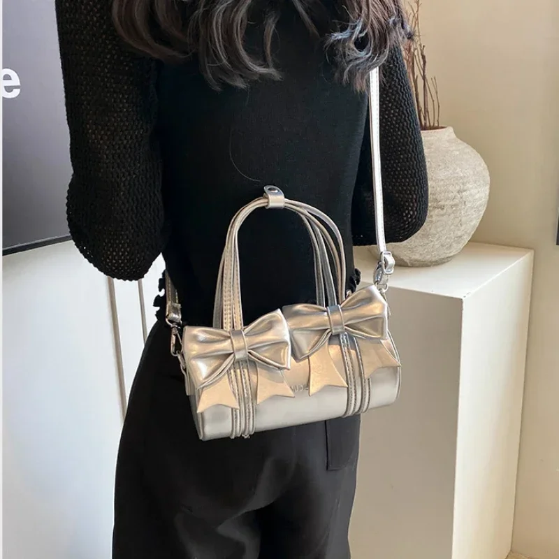 Small Tote Bags for Women Fashion Bow Handbag for Women Versatile Crossbody Carrying Bag Purse and Handbags Bolsos De Mujer Sac image 4