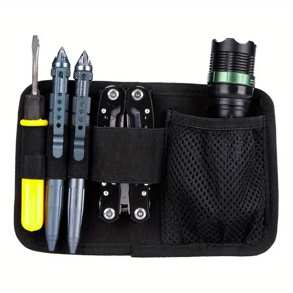 1Pc Pastable Bag Insert Modular Accessories Equipment Key Holder Pouch Wallet Belt Utility Mesh Organizer Portable Pouch