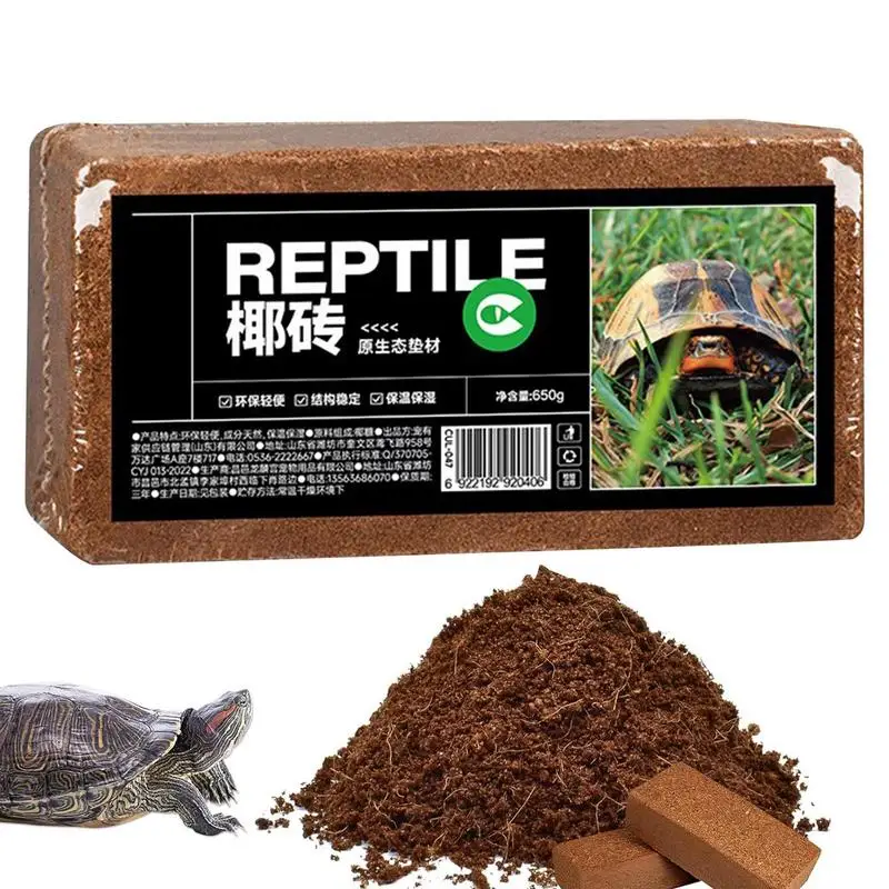 Coco Coir Brick Cocofiber Substrate Reptile Substrate Brick Natural Husk Bedding Moisturizing Substrate For Tortoise Snakes